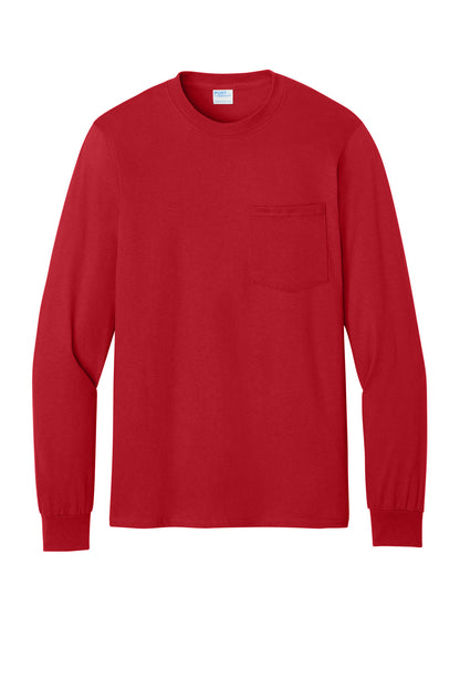 Custom Embroidered Port & Co T-Shirts  in Red