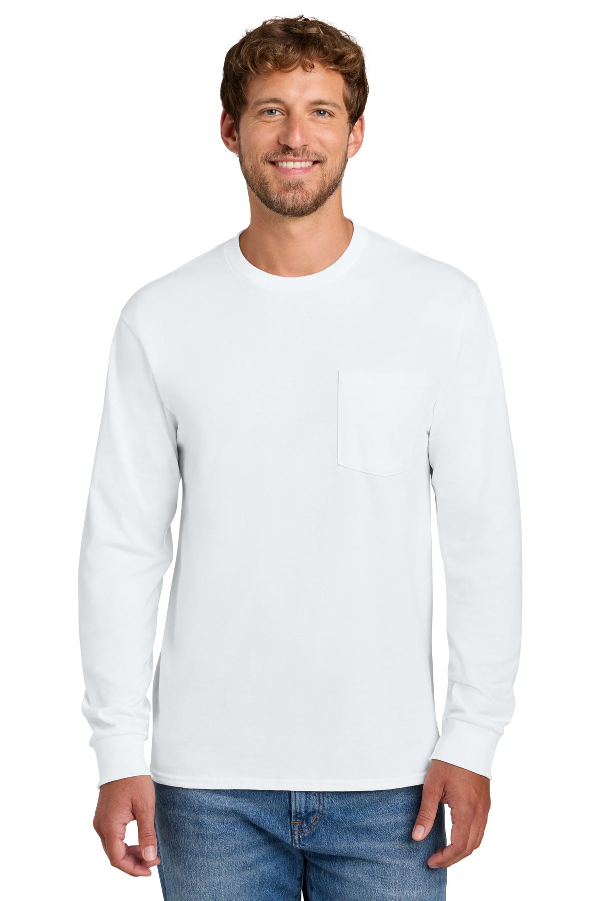 Custom Embroidered Port & Co T-Shirts  in White