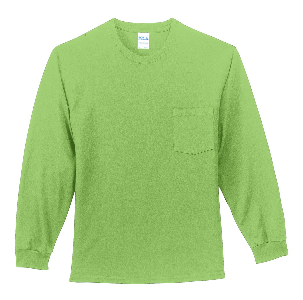 Port & Company Long Sleeve Essential Pocket Tee.  PC61LSP