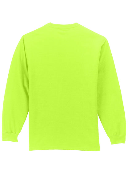 Port & Company Long Sleeve Essential Pocket Tee.  PC61LSP