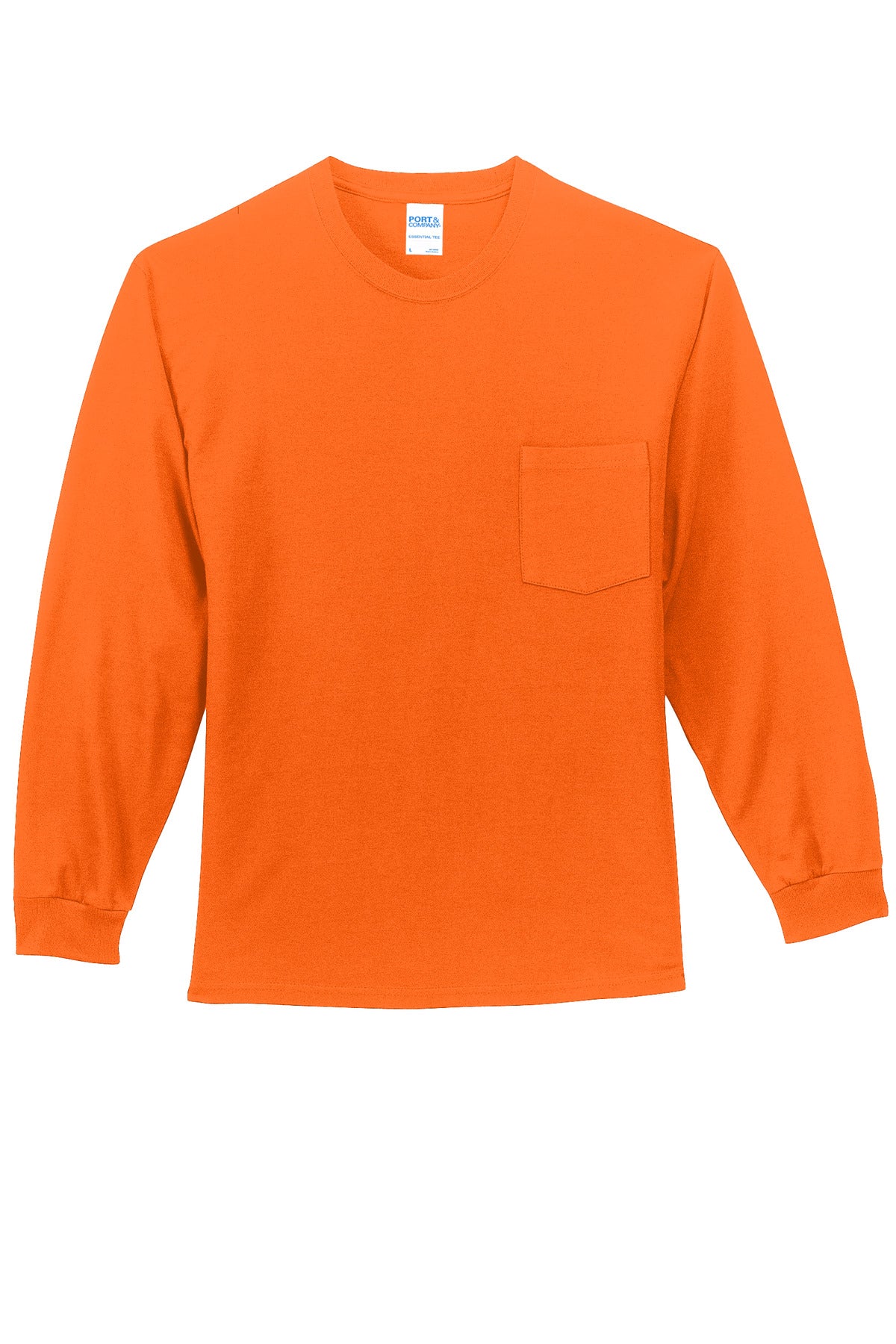 Port & Company Long Sleeve Essential Pocket Tee.  PC61LSP