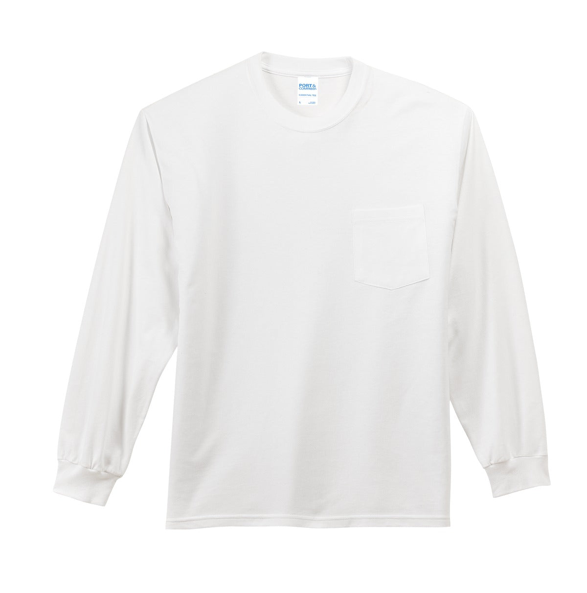 Port & Company Long Sleeve Essential Pocket Tee.  PC61LSP