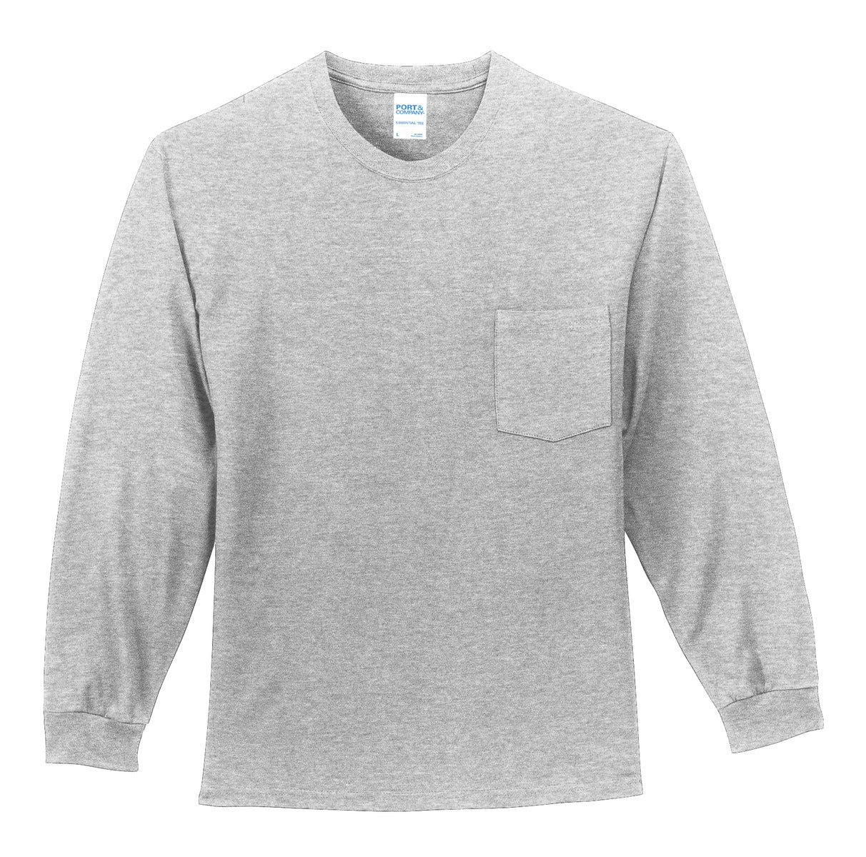 Port & Company Long Sleeve Essential Pocket Tee.  PC61LSP