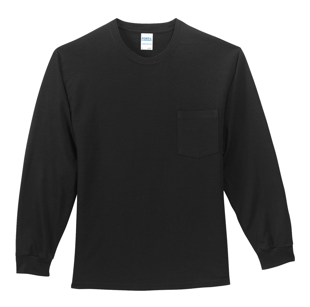 Port & Company Long Sleeve Essential Pocket Tee.  PC61LSP
