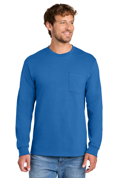 Custom Embroidered Port & Co T-Shirts  in Royal