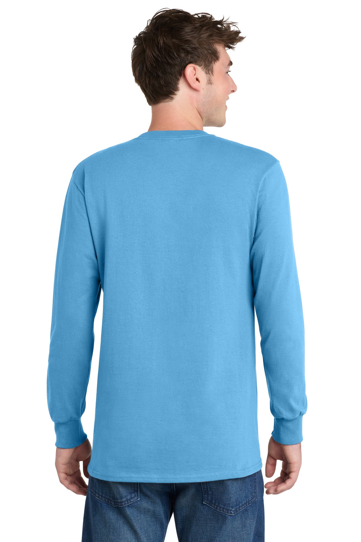 Custom Embroidered Port & Co Clothing in Aquatic Blue