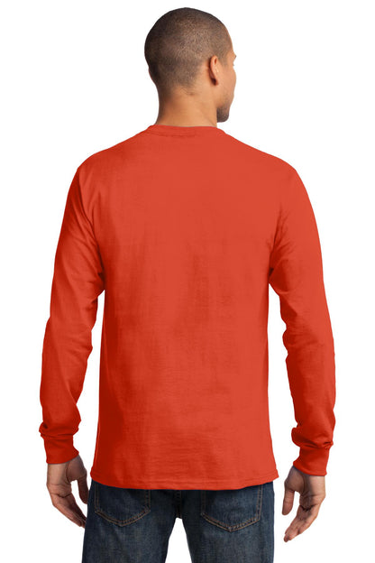 Custom Embroidered Port & Company - Tall Long Sleeve Essential Tee. PC61LST,Orange