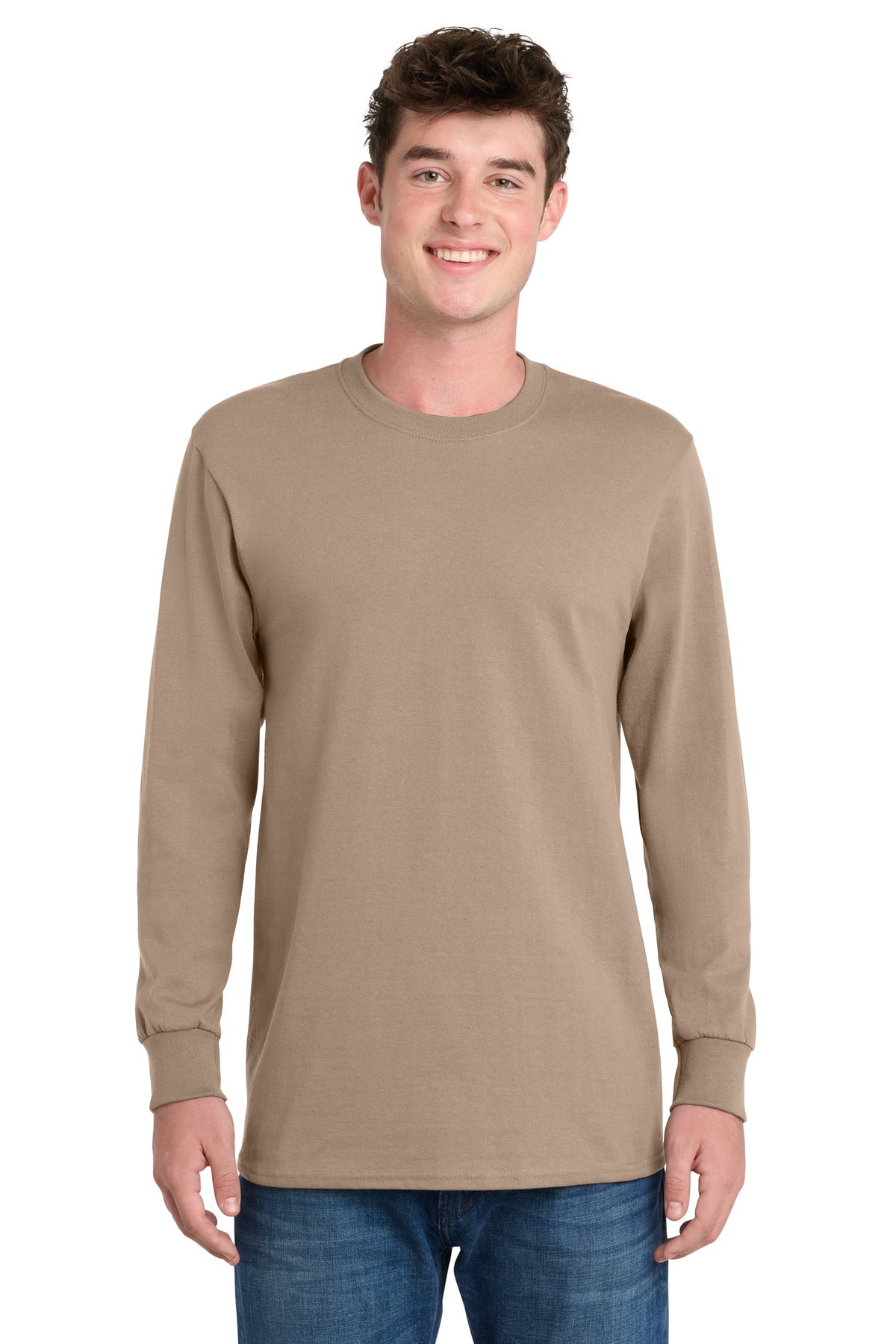 Custom Embroidered Port & Co Clothing in Sand