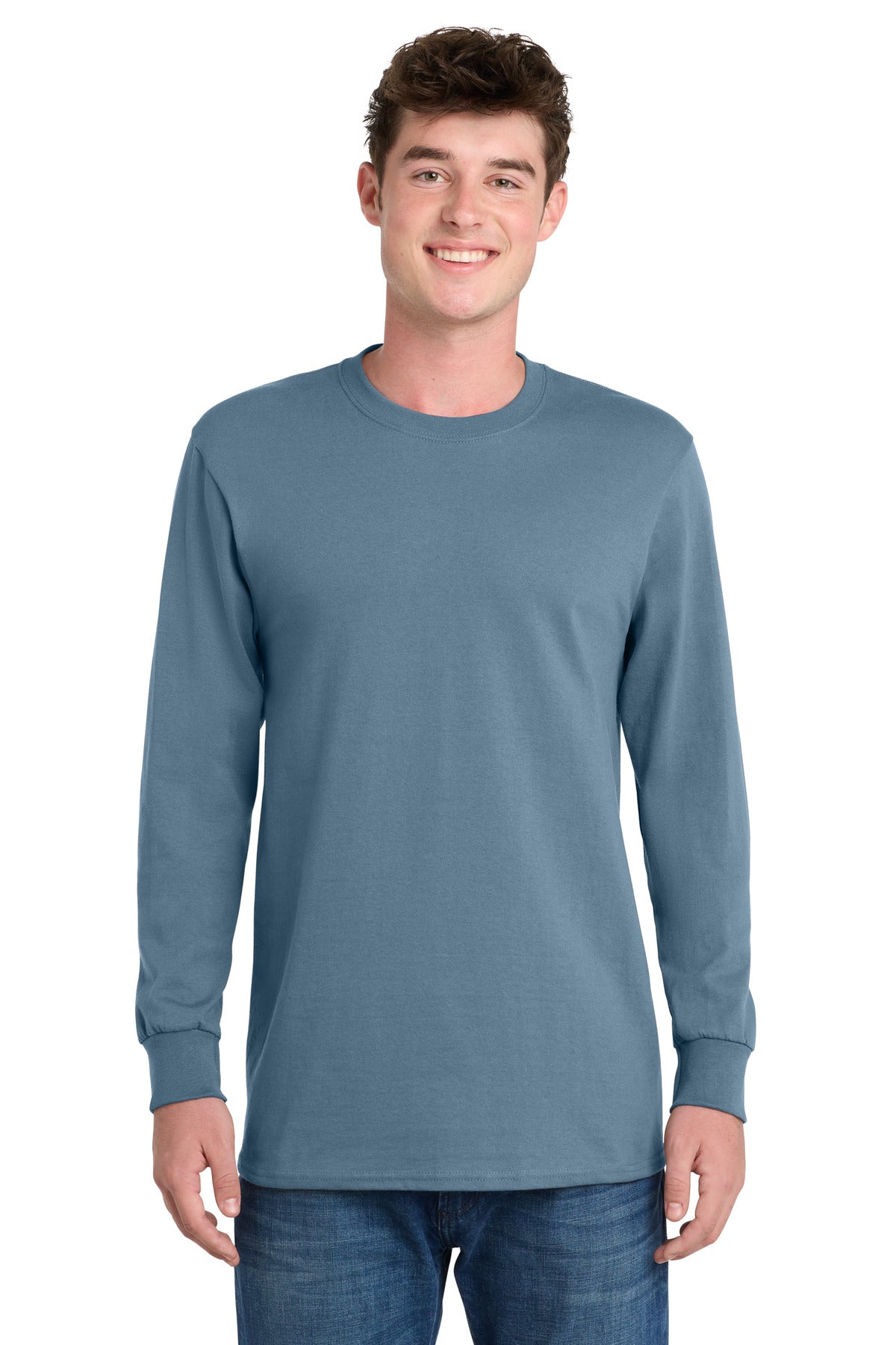 Custom Embroidered Port & Co Clothing in Stonewashed Blue