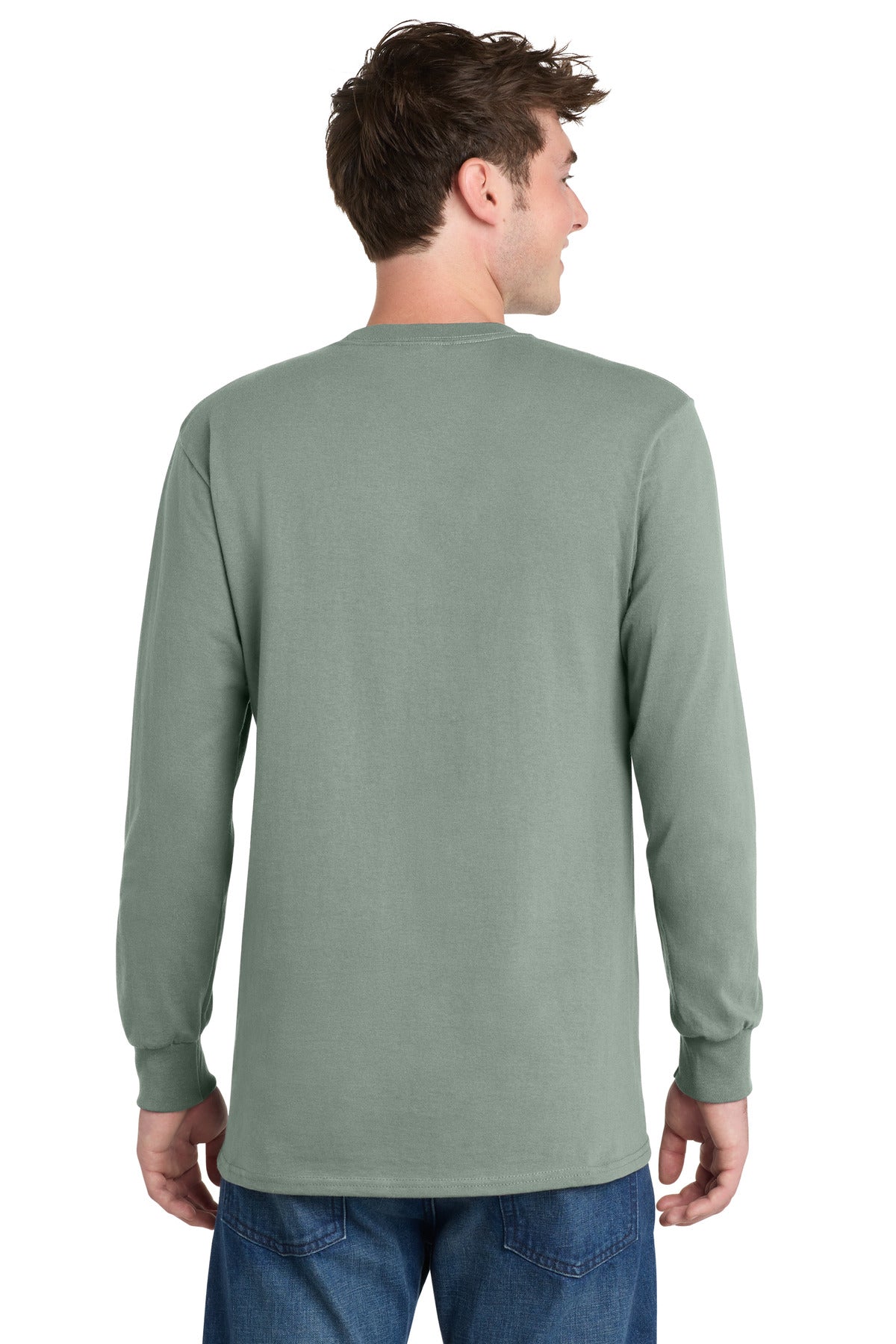 Custom Embroidered Port & Co Clothing in Stonewashed Green