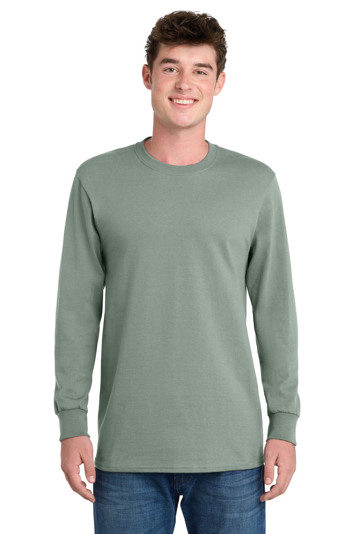 Custom Embroidered Port & Co Clothing in Stonewashed Green
