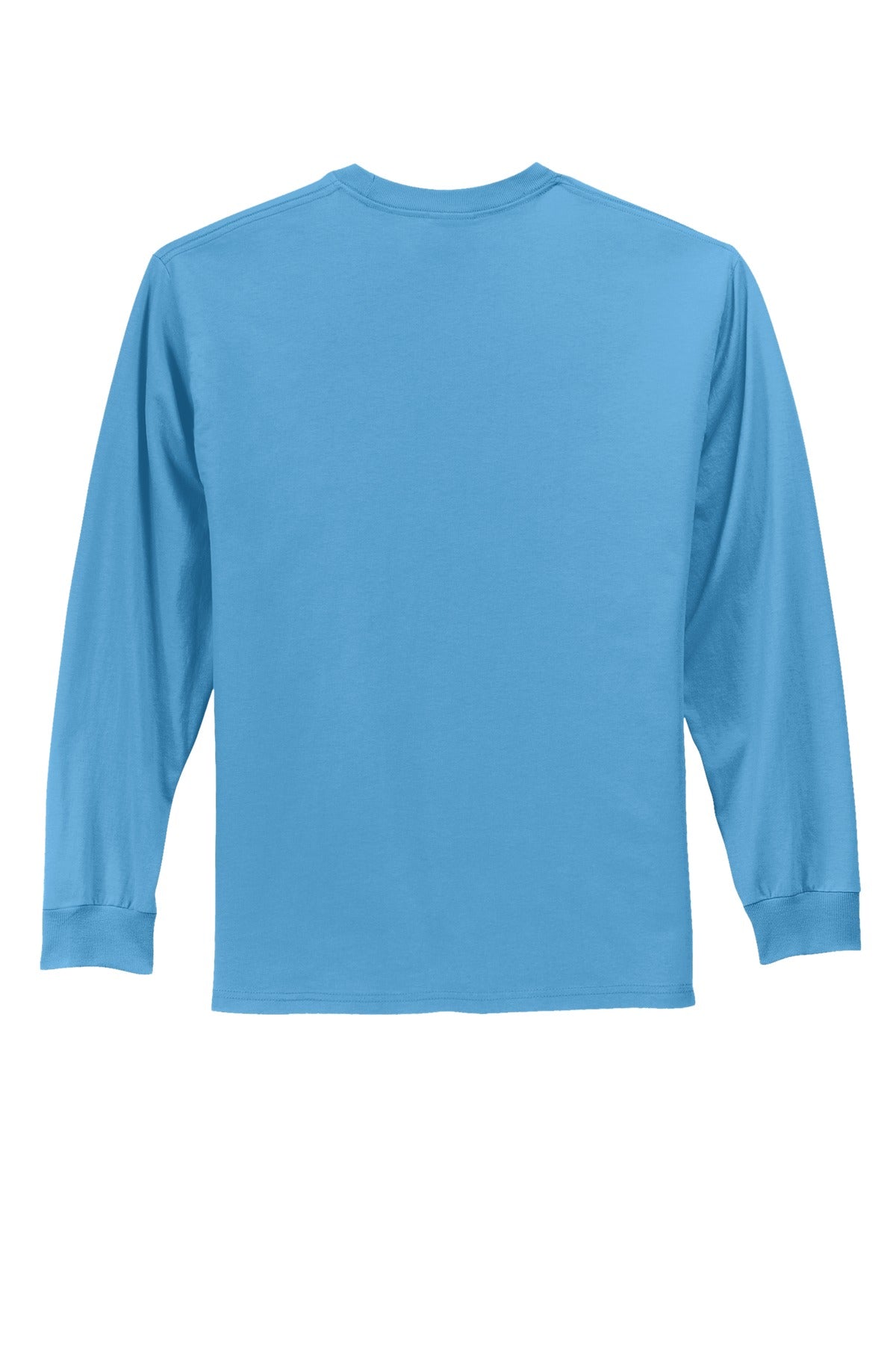 Port & Company Long Sleeve Essential Tee. PC61LS Aquatic Blue