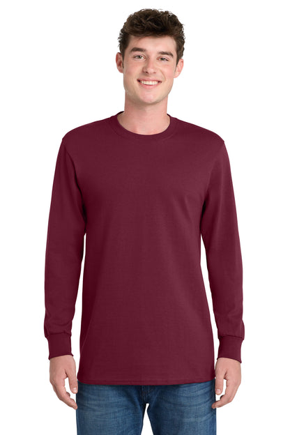 Custom Embroidered Port & Co T-Shirts  in Cardinal