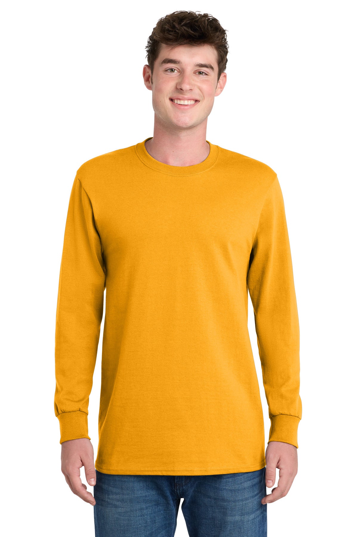 Custom Embroidered Port & Co T-Shirts  in Gold