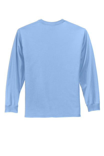 Custom Embroidered Port & Co T-Shirts  in Light Blue