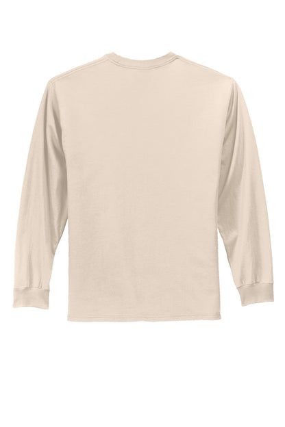 Custom Embroidered Port & Co T-Shirts  in Natural