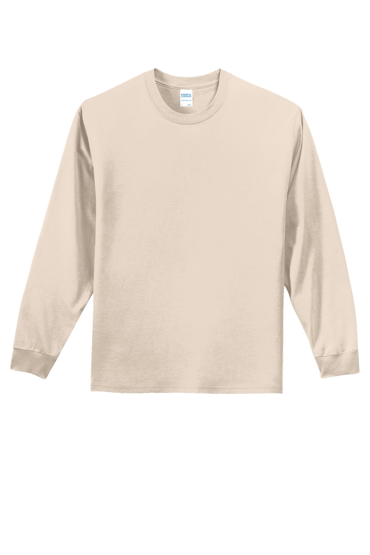Custom Embroidered Port & Co T-Shirts  in Natural