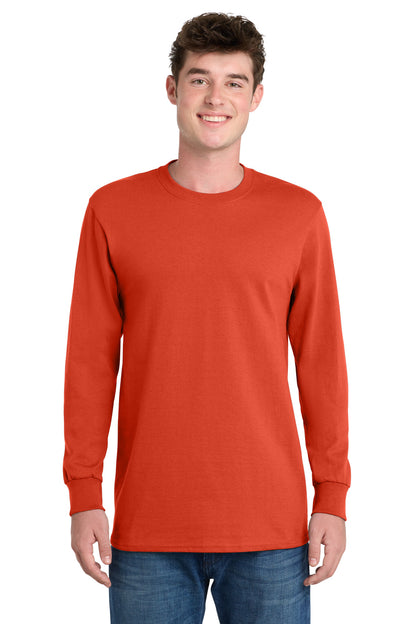 Custom Embroidered Port & Co T-Shirts  in Orange