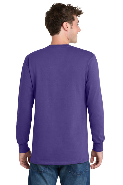 Custom Embroidered Port & Co T-Shirts  in Purple