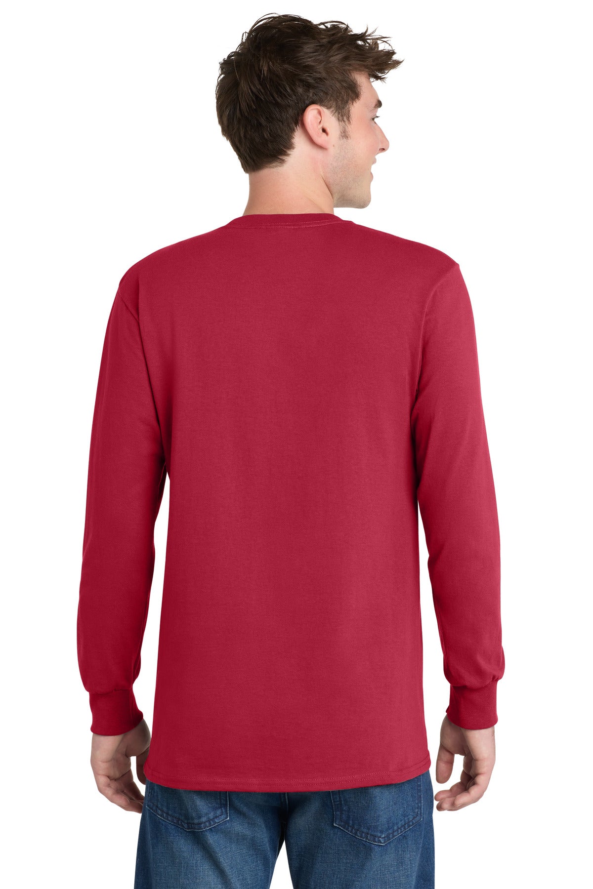Custom Embroidered Port & Co T-Shirts  in Red