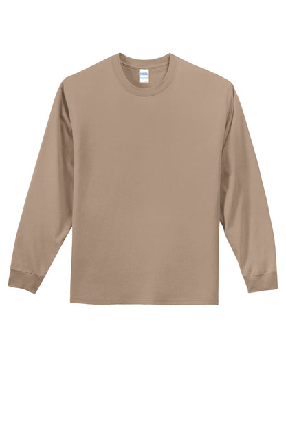 Custom Embroidered Port & Co T-Shirts  in Sand