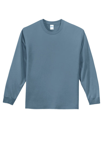 Custom Embroidered Port & Co T-Shirts  in Stonewashed Blue