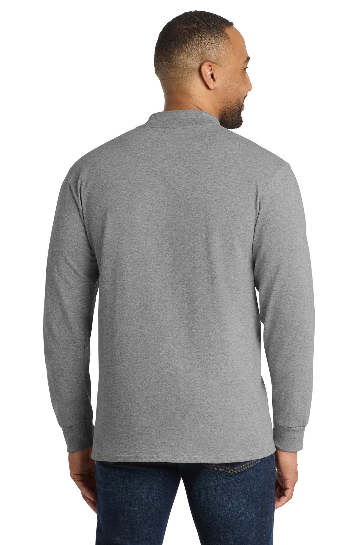 Custom Embroidered Port & Co Polos in Athletic Heather