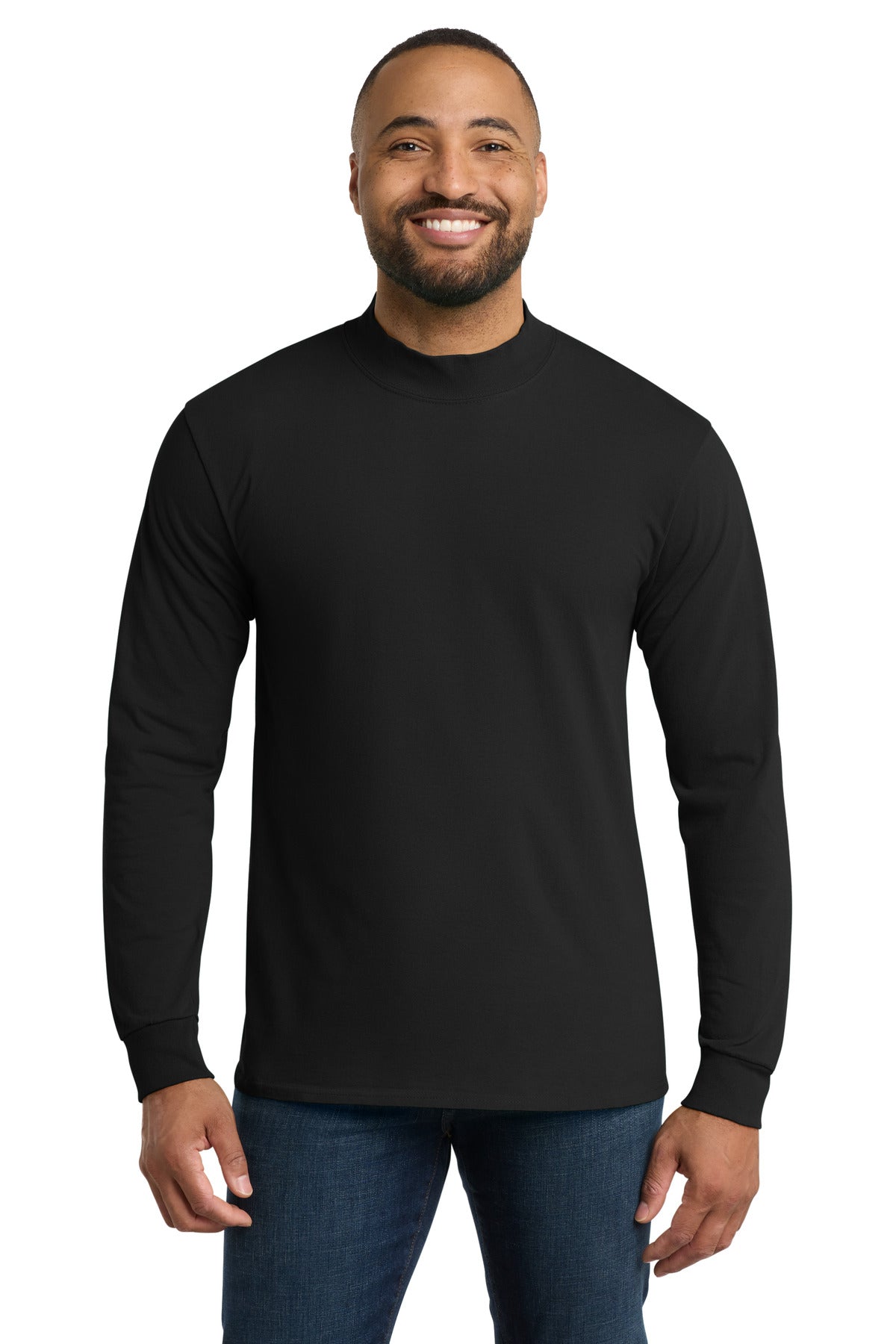 Custom Embroidered Port & Co Polos in Jet Black