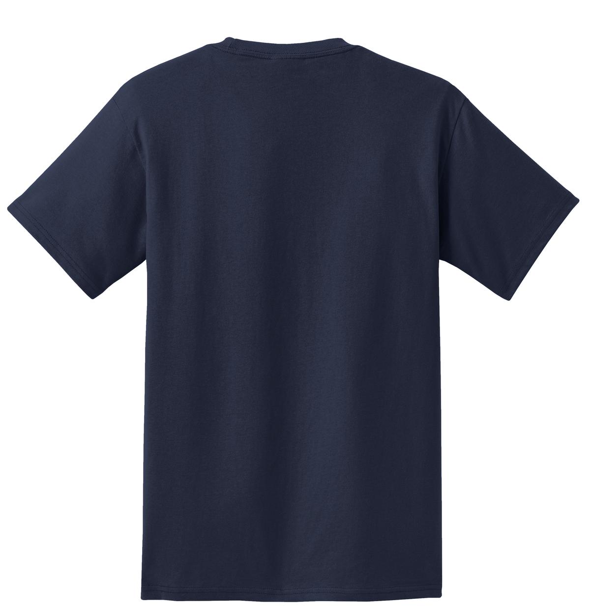 Custom Embroidered Port & Co T-Shirts  in Deep Navy