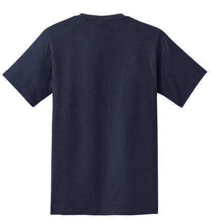 Custom Embroidered Port & Co T-Shirts  in Deep Navy