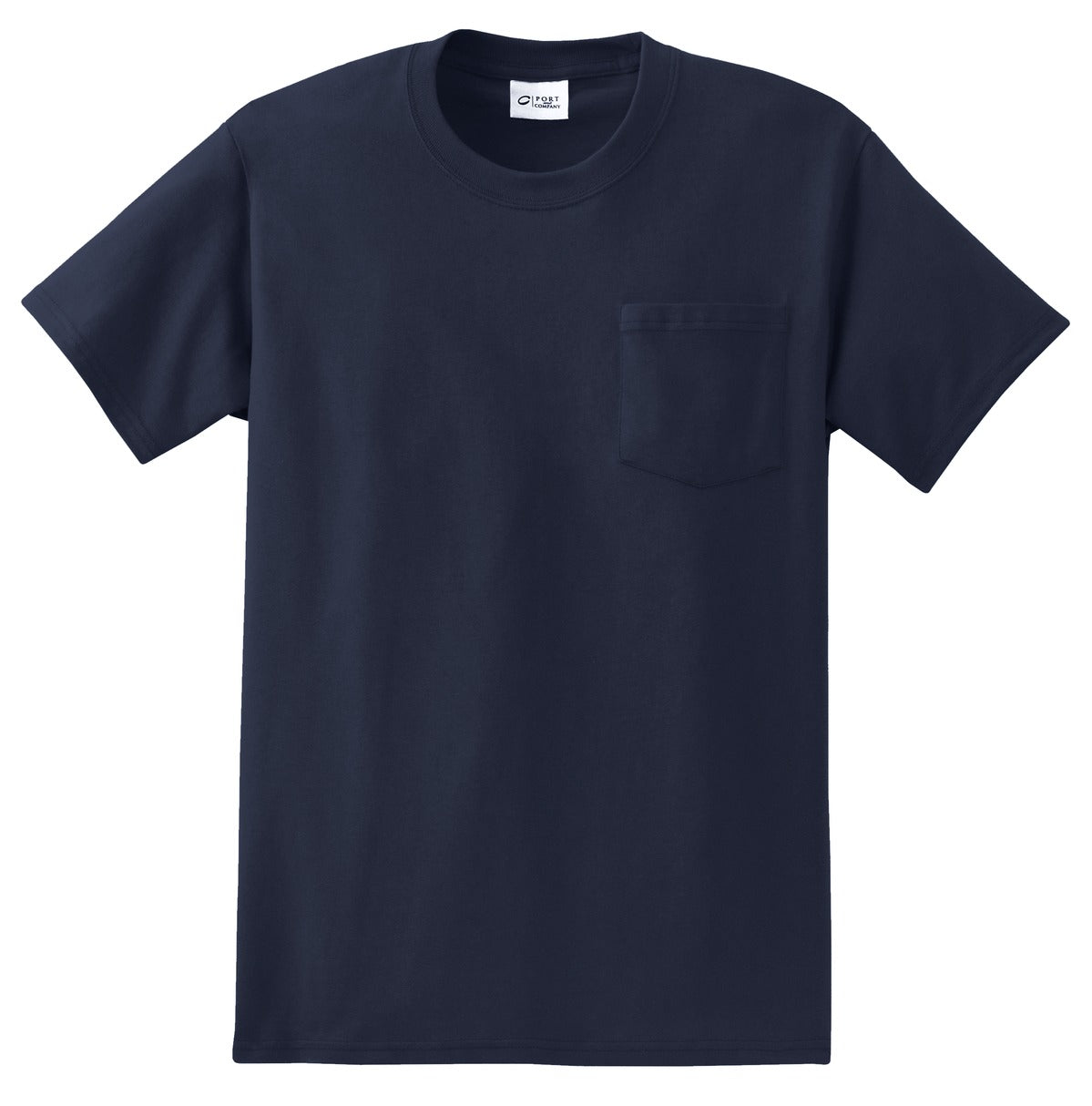 Custom Embroidered Port & Co T-Shirts  in Deep Navy