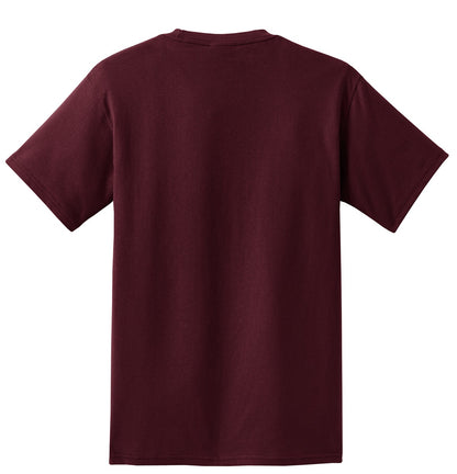 Custom Embroidered Port & Co T-Shirts  in Athletic Maroon