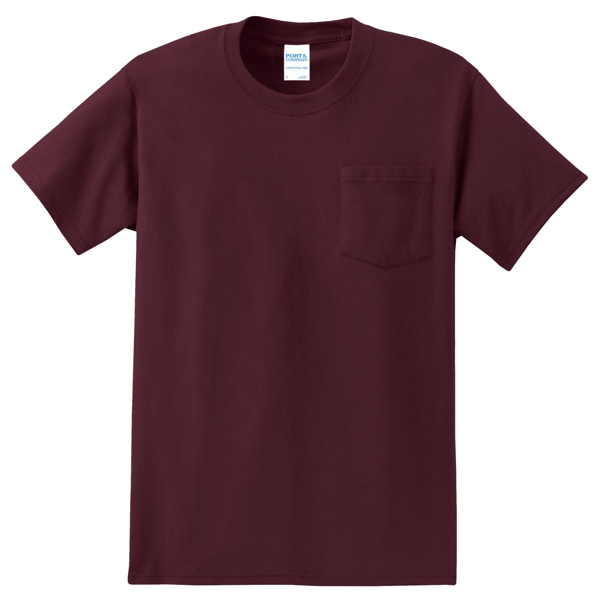 Custom Embroidered Port & Co T-Shirts  in Athletic Maroon