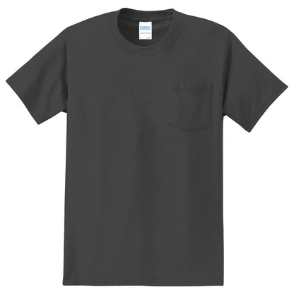 Custom Embroidered Port & Co T-Shirts  in Charcoal