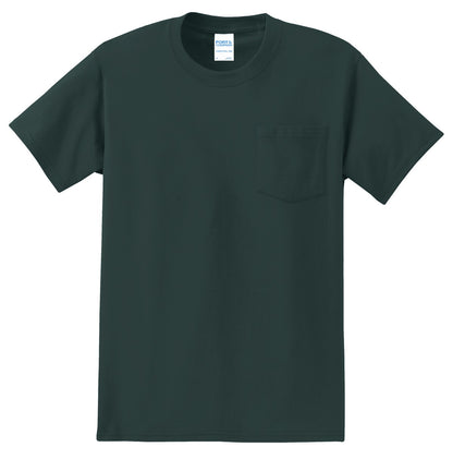 Custom Embroidered Port & Co T-Shirts  in Dark Green