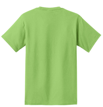 Custom Embroidered Port & Co T-Shirts  in Lime