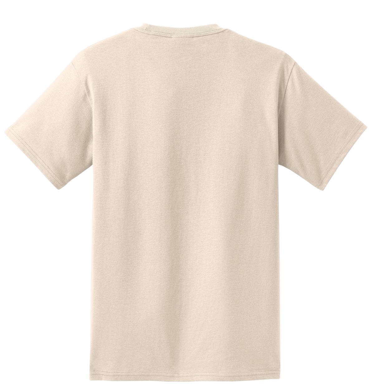 Custom Embroidered Port & Co T-Shirts  in Natural