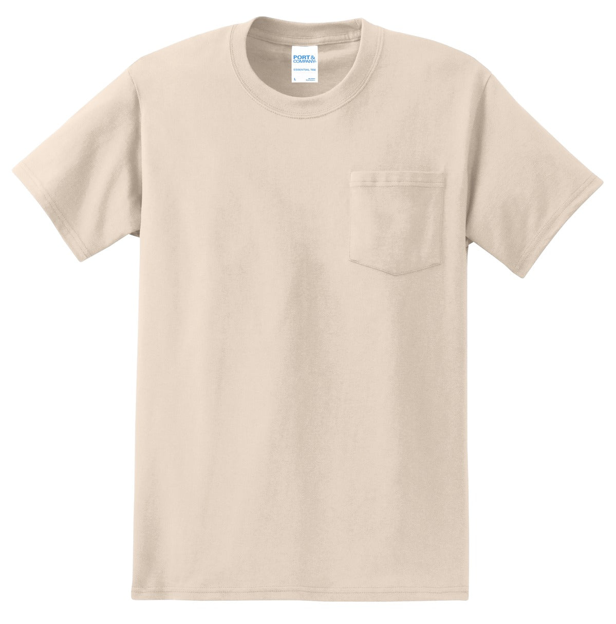 Custom Embroidered Port & Co T-Shirts  in Natural