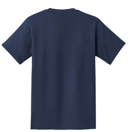 Custom Embroidered Port & Co T-Shirts  in Navy