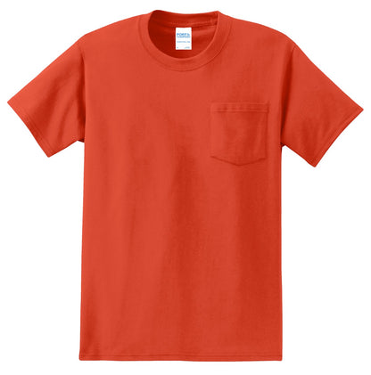 Custom Embroidered Port & Co T-Shirts  in Orange