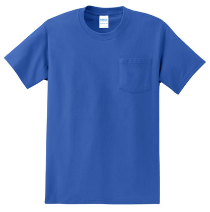 Custom Embroidered Port & Co T-Shirts  in Royal