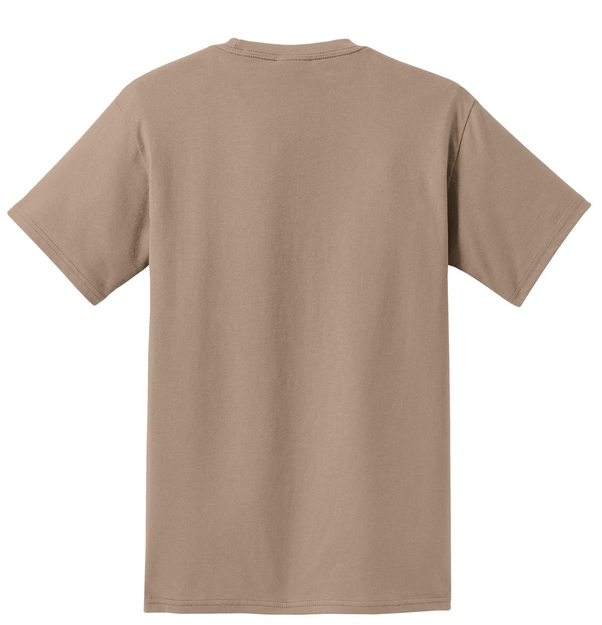 Custom Embroidered Port & Co T-Shirts  in Sand