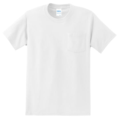 Custom Embroidered Port & Co T-Shirts  in White