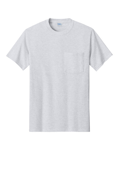 Custom Embroidered Port & Co T-Shirts  in Ash