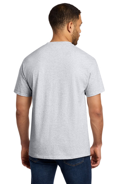 Custom Embroidered Port & Co T-Shirts  in Ash