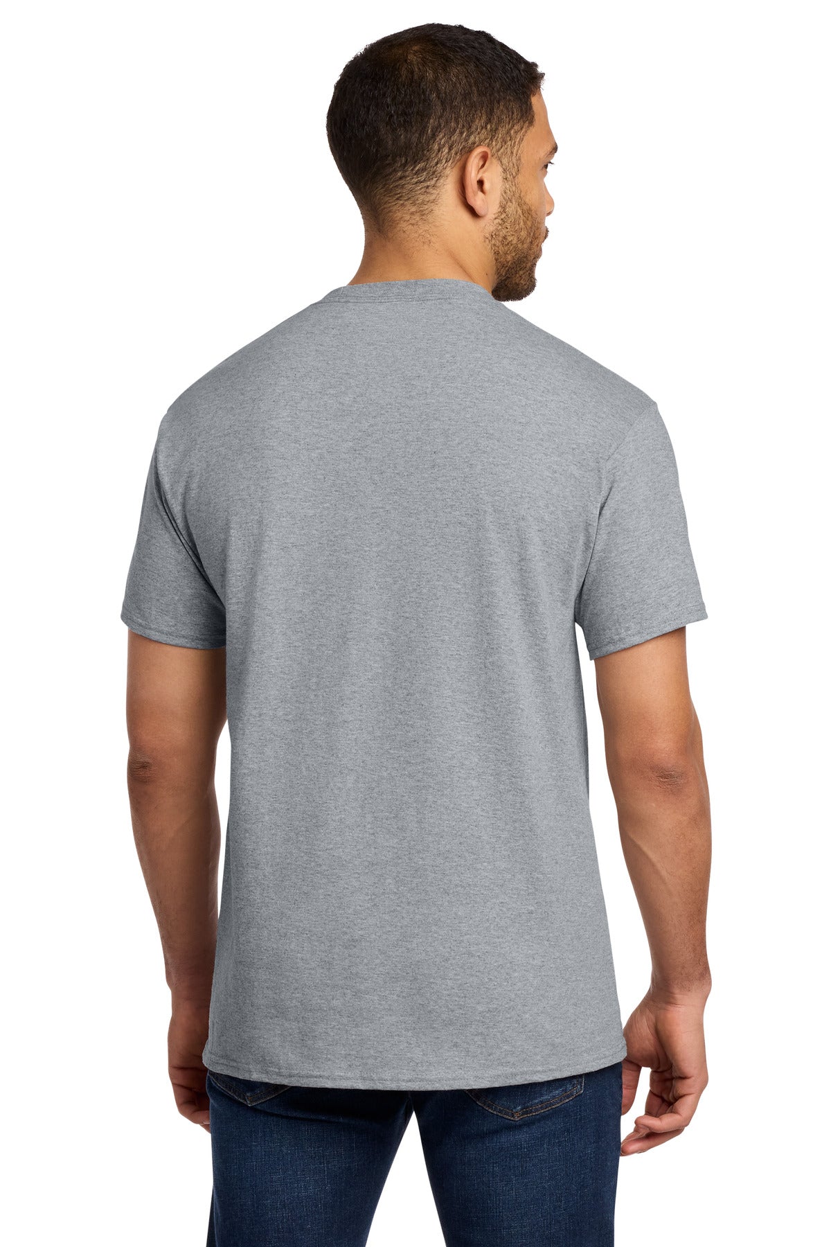 Custom Embroidered Port & Co T-Shirts  in Athletic Heather