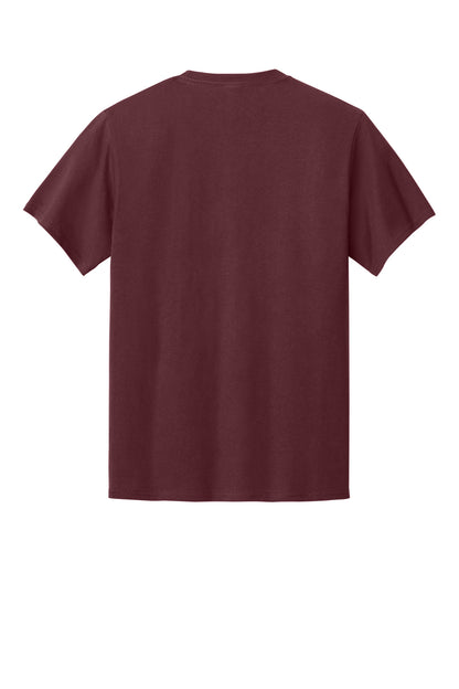 Custom Embroidered Port & Co T-Shirts  in Athletic Maroon