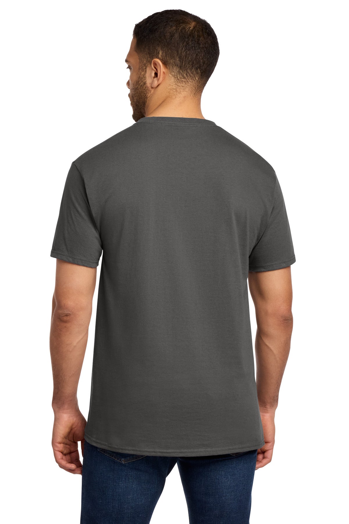 Custom Embroidered Port & Co T-Shirts  in Charcoal