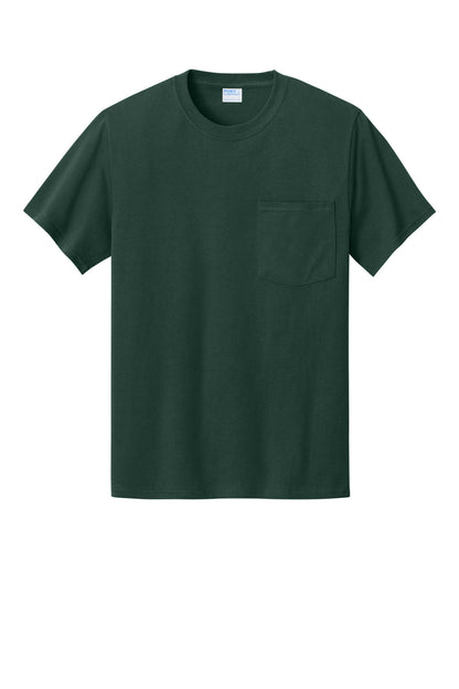 Custom Embroidered Port & Co T-Shirts  in Dark Green