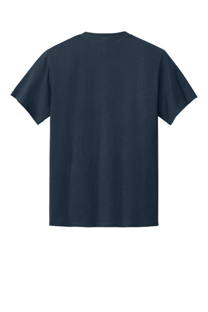 Custom Embroidered Port & Co T-Shirts  in Deep Navy